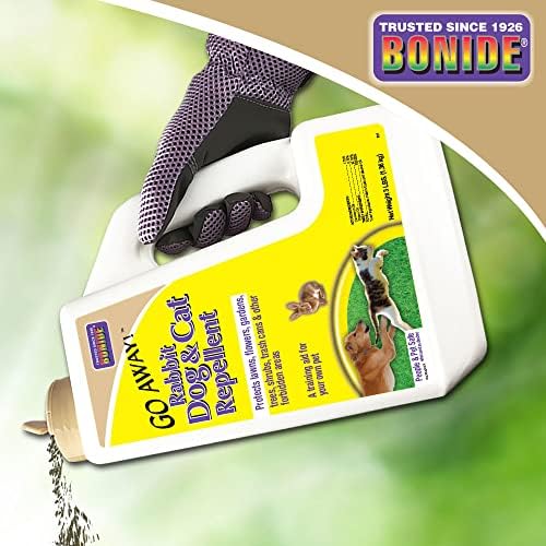 Bonide Go Away! Rabbit, Dog, & Cat Repellent Granules, 3 lbs Ready-to-Use, Keep Dogs off Lawn, Garden, Mulch & Flower Beds - Image 6