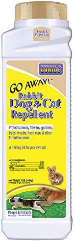 Bonide Go Away! Rabbit, Dog, & Cat Repellent Granules, 1 lb Ready-to-Use, Keep Dogs off Lawn, Garden, Mulch & Flower Beds
