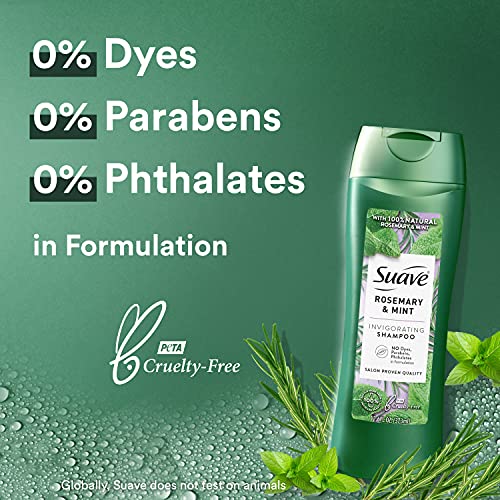 Suave Shampoo To Revitalize Hair Rosemary and Mint Invigorating for Dry Hair,12.6 Fl Oz (Pack of 6) - Image 4