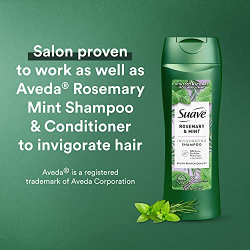 Suave Shampoo To Revitalize Hair Rosemary and Mint Invigorating for Dry Hair,12.6 Fl Oz (Pack of 6) - Image 6
