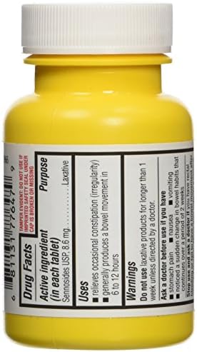 Equate Natural Vegetable Laxative, Sennosides 8.6 mg Tablets, 100-Count Bottle - Image 3