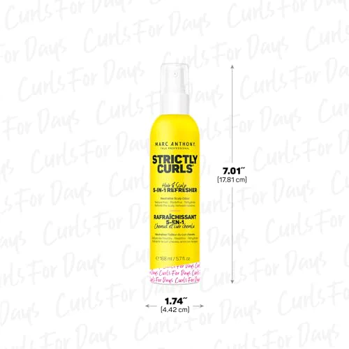 Marc Anthony Strictly Curls Hairspray For Curly Hair, 5-In-1 Refresher - Nourishing Formula For Moisturized, Refreshed & Healthy Scalp & Hair From Root To Tip - 5.7 fl oz - Image 4