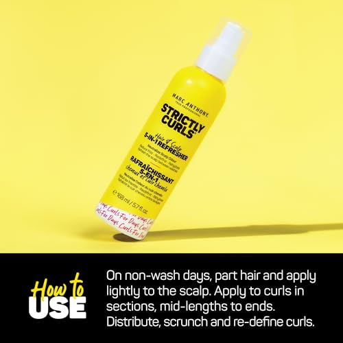 Marc Anthony Strictly Curls Hairspray For Curly Hair, 5-In-1 Refresher - Nourishing Formula For Moisturized, Refreshed & Healthy Scalp & Hair From Root To Tip - 5.7 fl oz - Image 8