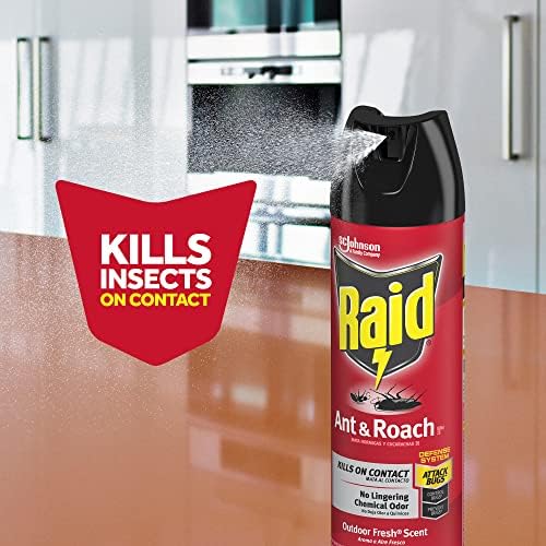 Raid Ant & Roach Killer Defense System, Outdoor Fresh Scent 17.5 Ounce (Pack of 12) - Image 2