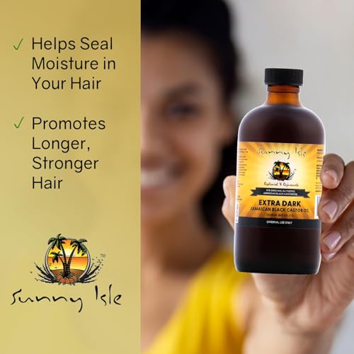 Sunny Isle Extra Dark Jamaican Black Castor Oil, 8 fl. oz. | 100% Natural High Potency Treatment for Hair, Scalp - Image 2