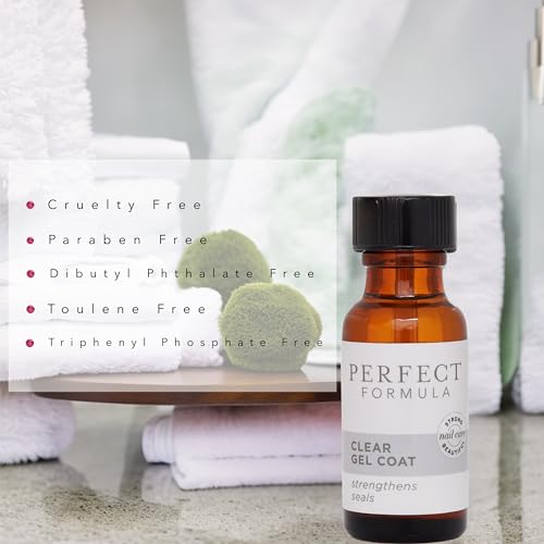 Perfect Formula Clear Gel Coat - Nail Strengthener, Keratin Treatment, Clear Nail Polish - Strengthener for Damaged Nails - Made In The USA .60 fl oz. - Image 6