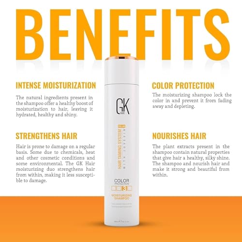 Global Keratin GKhair Moisturizing Shampoo Color Protection (300ml/ 10.1 fl.oz) | Organic Oil Extracts - Sulfate, Paraben Free Shampoo for Women, Men - All Hair Types - Image 3