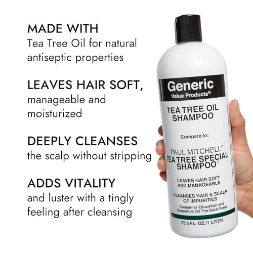 Generic Value Products Tea Tree Oil Shampoo, Leaves Hair Soft and Manageable, Leaves Scalp Clean and Tingling, Adds Vitality and Luster, 33.8oz - Image 5