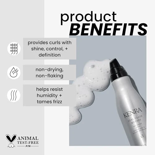 Kenra Curl Glaze Mousse 13 | Curl Control Glaze | Provides Frizz Control & Humidity Resistance | All Hair Types - Image 2