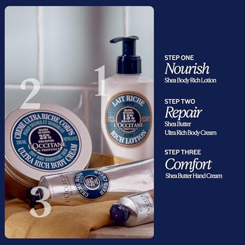 L'OCCITANE Moisturizing 15% Shea Butter Body Rich Lotion: Nourish and Comfort, Protect From Dryness, Sensitive-Skin and Family Friendly - Image 5