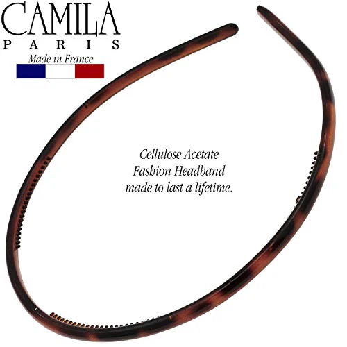 Camila Paris AD105 French Fashion Headband for Women, Skinny with Teeth for Strong Hold Grip Women's Hairband, Very Flexible, No Slip and Durable Styling Girls Hair Accessories, Made in France - Image 4