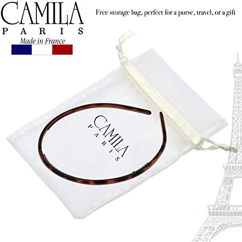 Camila Paris AD105 French Fashion Headband for Women, Skinny with Teeth for Strong Hold Grip Women's Hairband, Very Flexible, No Slip and Durable Styling Girls Hair Accessories, Made in France - Image 5