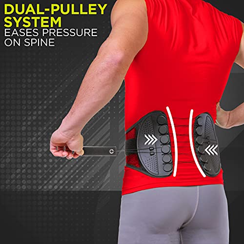 BraceAbility Spine Sport Lower Back Brace - Working Out, Exercise, Run, Kayak, Golf, Gym, Manual Labor, Tennis, Athletic Lumbar Corset for Active Women and Men (2XL) - Image 3