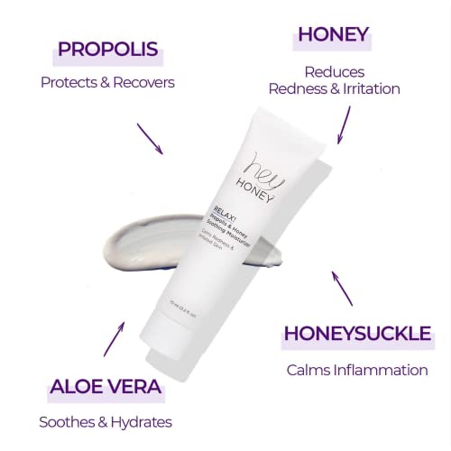 Hey Honey Skincare Relax, Fast Acting Rosacea Treatment & Redness Relief - Dermatologically Tested Calming Moisturizer For Sensitive Skin Oil- Free with Honey & Propolis Anti-Aging Benefits | 2.2 Oz - Image 4