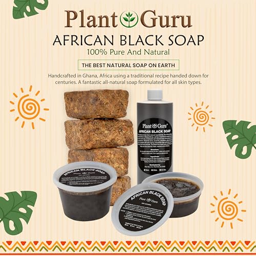 African Black Soap Liquid 16 fl. oz. 100% Raw Pure Natural From Ghana. Acne Treatment, Aids Against Eczema & Psoriasis, Dry Skin, Scars and Dark Spots. Great For Pimples, Blackhead, Face & Body Wash. - Image 4