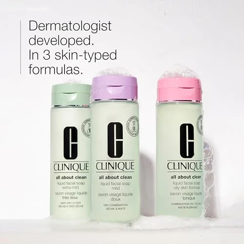 Clinique 3-Step All About Clean Liquid Facial Cleanser Soap For Oily Skin Types - Image 2
