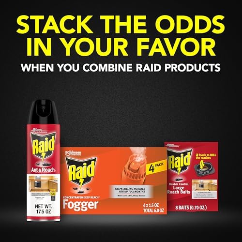 Raid Concentrated Deep Reach Pest Killer & Roach Fogger, 1.5 fl oz, 4 Count - Image 8