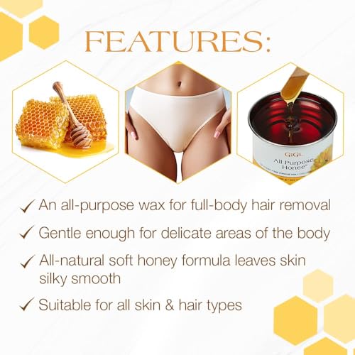 GiGi All Purpose Honee Hair Removal Soft Wax for All Skin and Hair Types, 14 oz - Image 4