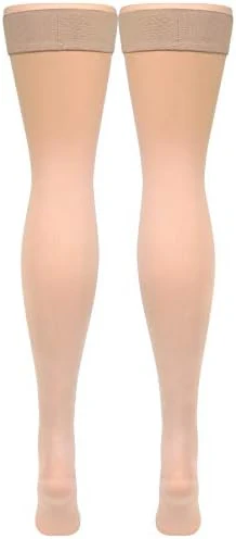Truform Women's Compression Stockings, 20-30 mmHg, Thigh High Length, Closed Toe, Opaque, Beige, Small - Image 6