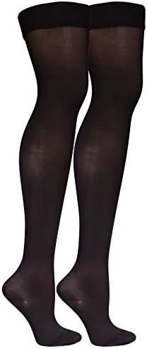 Truform Women's Compression Stockings, 20-30 mmHg, Thigh High Length, Closed Toe, Opaque, Black, X-Large - Image 7