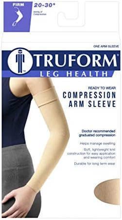 Truform Lymphedema Compression Arm Sleeve, 20-30 mmHg Post Mastectomy Support, Black, Large - Image 3