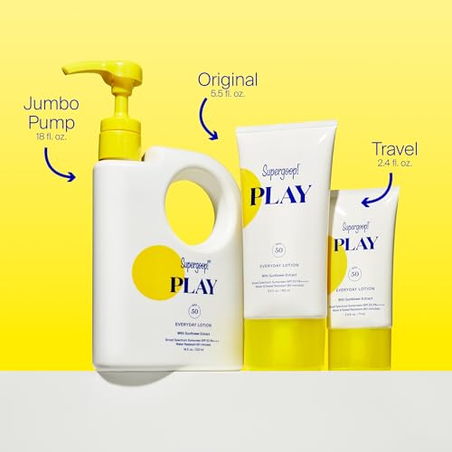 Supergoop! PLAY Everyday Lotion SPF 50 (2.4 fl oz) - Broad Spectrum Body & Face Sunscreen for Sensitive Skin - Great for Active Days - Fast Absorbing, Water & Sweat Resistant - Image 7