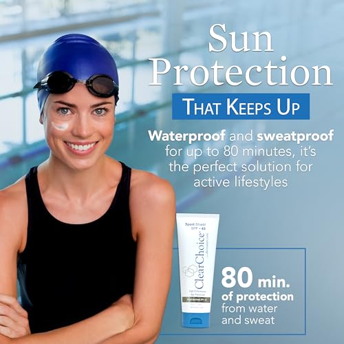Clear Choice Sunscreen for Face SPF 45, Oil Free Sunblock & Light Moisturizer with Zinc Oxide, Reef-Safe, Broad Spectrum, Water-Resistant, No White Cast, Dermatologist Recommended, 4oz - Image 3