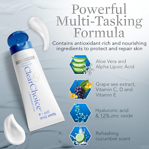 Clear Choice Sunscreen for Face SPF 45, Oil Free Sunblock & Light Moisturizer with Zinc Oxide, Reef-Safe, Broad Spectrum, Water-Resistant, No White Cast, Dermatologist Recommended, 4oz - Image 6