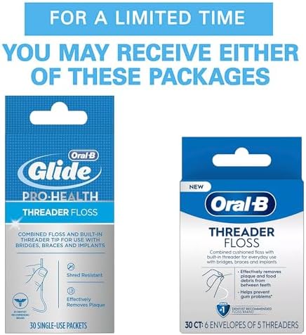 Oral-B Threader Floss 30 Count: 6 Envelopes of 5 Threaders (Pack of 3) - Image 4