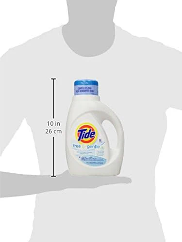 Tide Free and Gentle Liquid Laundry Detergent, 50 oz, 32 loads - Image 6