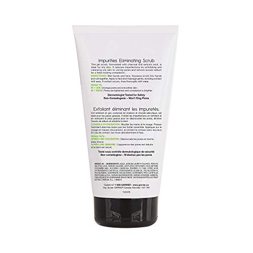 Garnier SkinActive Charcoal Blackhead Eliminating Scrub, 5 Fl Oz (150mL), 1 Count (Packaging Mary Vary) - Image 4