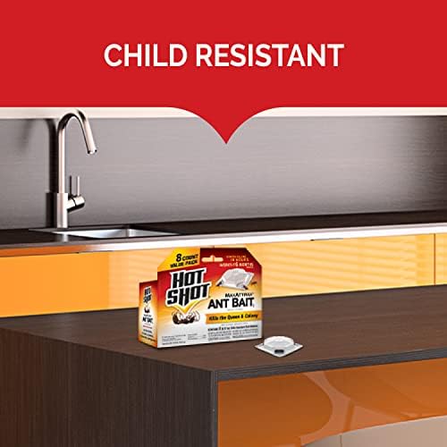 Hot Shot MaxAttrax Ant Bait, 8 Count, Child-Resistant Bait Stations - Image 9