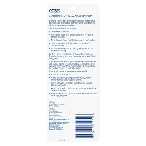 Oral-B Denture Brush Dual Head - each, Pack of 3 - Image 2