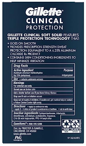 Gillette Clinical Anti-Perspirant Deodorant, Ultimate Fresh Advanced Solid 1.70 oz (Pack of 6) - Image 2