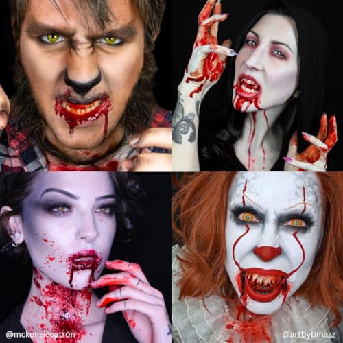 Mehron Makeup Stage Blood | Realistic Fake Blood For Halloween | Stage Blood Makeup| Washable Fake Blood for Special FX, Stage & Screen, Halloween, & Cosplay (16 oz) (Bright Arterial) - Image 2