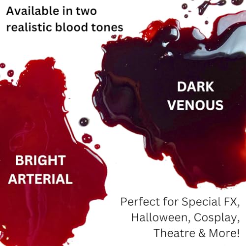Mehron Makeup Stage Blood | Realistic Fake Blood For Halloween | Stage Blood Makeup| Washable Fake Blood for Special FX, Stage & Screen, Halloween, & Cosplay (16 oz) (Bright Arterial) - Image 5