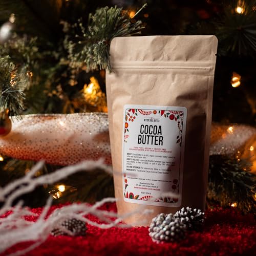 Better Shea Butter Raw Cocoa Butter - Unrefined, 100% Pure, Food Grade - Use for Cocoa Lip Balm, Stretch Marks Cream, Cacao Butter Cream, Scars Oil, Whipped Lotion - Skin & Hair Moisturizer 1LB Block - Image 7
