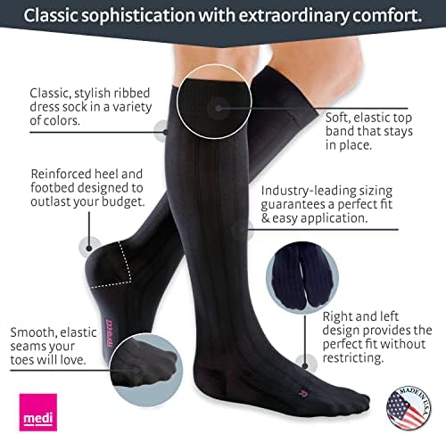mediven for Men Classic, 15-20 mmHg – Closed Toe, Knee High Compression Stockings, Compression Dress Socks - Image 2