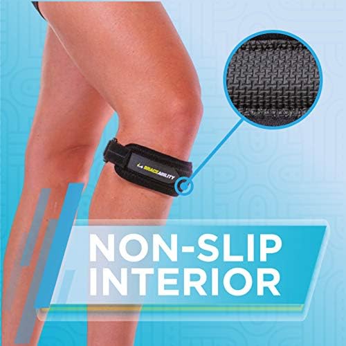 BraceAbility Patellar Tendon Support Strap - Knee Stabilizer Brace with Adjustable Band for Patella Tendonitis, Osgood Schlatter, Soccer, Basketball, Running, Jumper's Knee, Tennis, Volleyball (S) - Image 3
