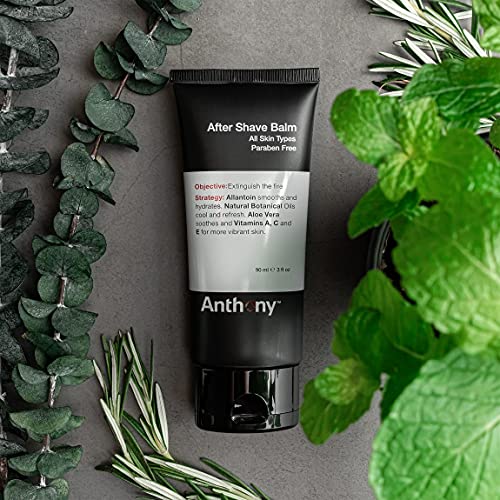 Anthony After Shave Balm for Men, Cooling Lotion, 3 Fl Oz, With Vitamins A, C & E, Aloe Vera, Botanical Extracts; Soothes, Moisturizes All Skin Types - Image 3