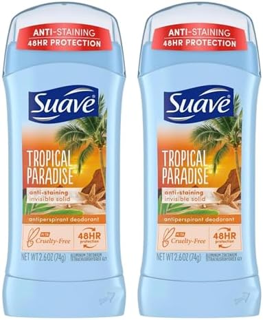 Suave Deodorant 2.6 Ounce 24Hr Tropic Paradise Invis. Solid (76ml) (2 Pack) - Image 3