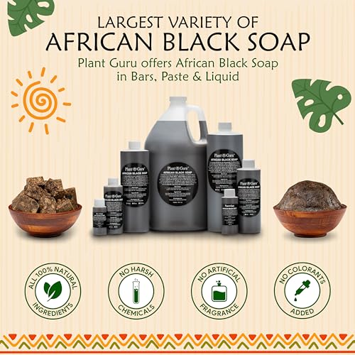 Raw African Black Soap 1 lb. Bar From Ghana 100% Pure Natural Acne Treatment, Aids Eczema & Psoriasis Therapy, Dry Skin, Scar Removal, Pimples and Blackhead, Face Scrub & Body Wash - Image 6