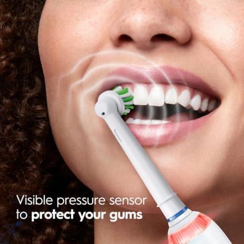 Oral-B Smart 5000 Rechargeable Electric Powered Toothbrush, Black with Travel Case and Bluetooth - Visible Pressure Sensor to Protect Gums - 5 Cleaning Modes - 2 Minute Timer - Image 4