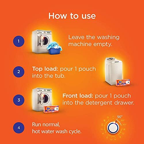Washing Machine Cleaner by Tide, 10 Count, NEW Milder Scent with the Power of Oxi, Washer Machine Cleaner Powder Detergent for Front and Top Loader Machines (Packaging May Vary) - Image 3