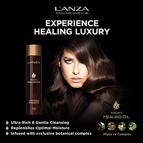 L'ANZA Keratin Healing Oil Lustrous Shampoo, Keratin Shampoo For Dry Damaged Hair, Boosts Shine, Strength and Hair Health, Repairing Damage and Prevents Frizz, Sulfate Free, Cruelty Free - Image 4