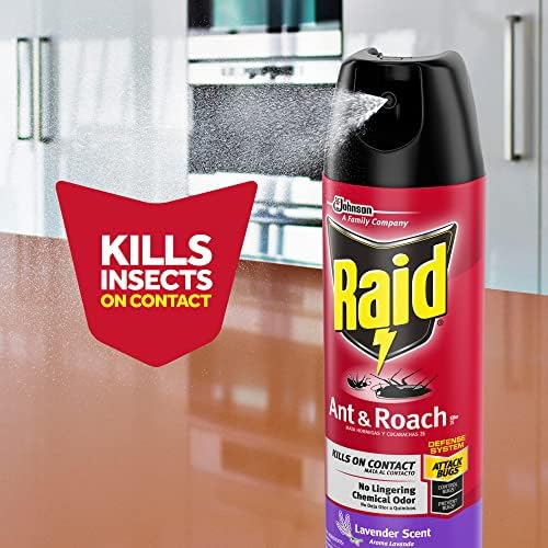 Raid Ant & Roach Killer Spray For Listed Bugs, Keeps Killing for Weeks, Lavender Scent, 12 oz - Image 6
