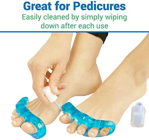 VIVEsole Toe Separators for Men & Women Medium (2 Pairs) - Silicone Gel Spreaders - Therapeutic Spa Stretchers for Plantar Fasciitis, Bunions, Overlapping Hammer Toe Spacers - Metatarsal Yoga Cushion - Image 7
