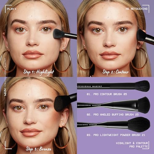 NYX PROFESSIONAL MAKEUP Highlight & Contour Pro Palette - Image 4