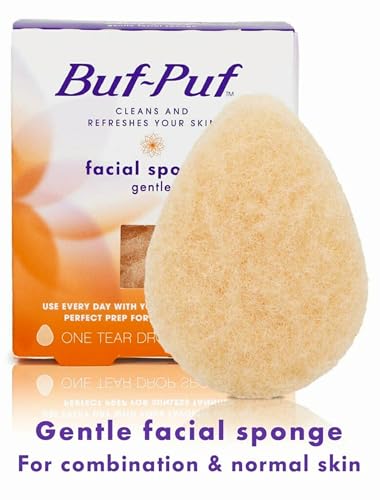 Buf-Puf Gentle Facial Sponge, Dermatologist Developed, Removes Deep Down Dirt & Makeup That Causes Breakouts and Blackheads, Reusable, Exfoliating, 3 Count - Image 2