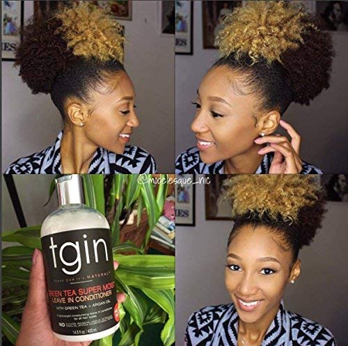 tgin Green Tea Super Moist Leave in Conditioner for Curly, Coily and Wavy Hair, with Argan Oil, Shea Butter and Green Tea, Moisturizes and Nourishes Dry Hair, 13 oz - Image 6